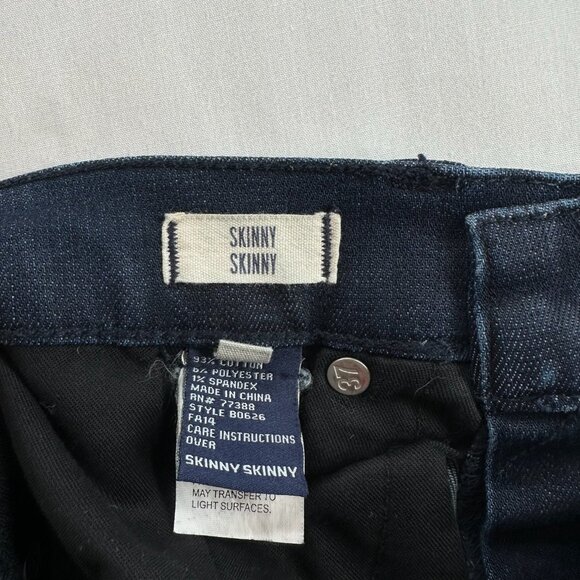 Madewell Skinny Skinny Ankle Zip Jeans Womens 26 Low Rise Stretch Dark Wash Blue - Picture 12 of 13